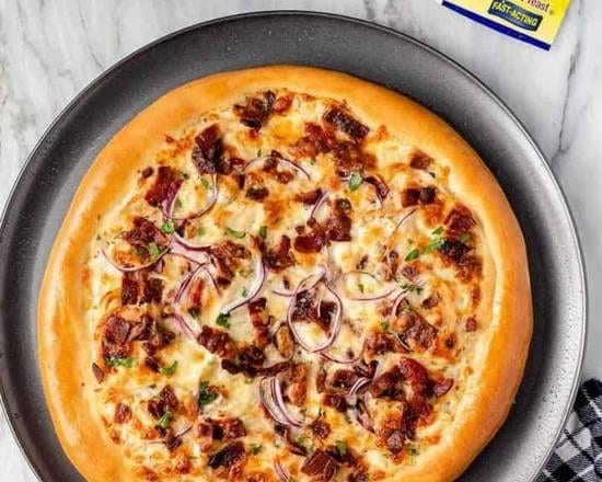Chicken Bacon Ranch Pizza.